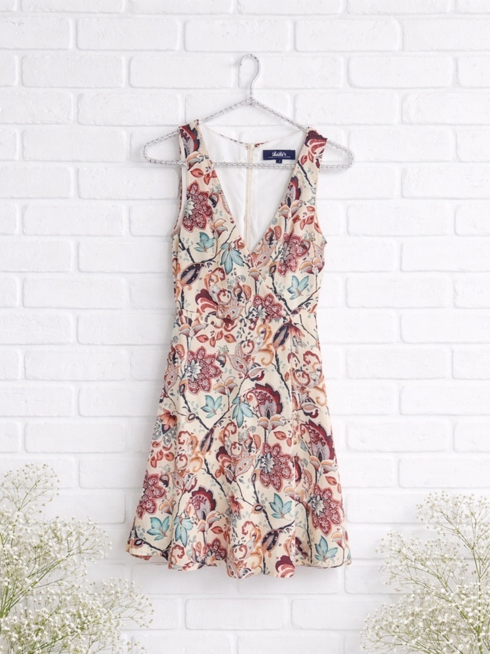 Lulu’s Growing Garden Floral Print Faux Wrap Dress Size XS